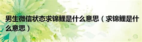 求錦鯉 意思|【求錦鯉 意思】微信「求錦鯉」の意味って？意味不明のネット。